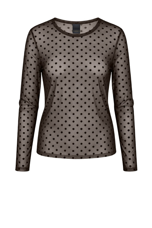LUXZUZ // ONE TWO Dot Mesh T-shirt T-Shirt 787 Delicioso