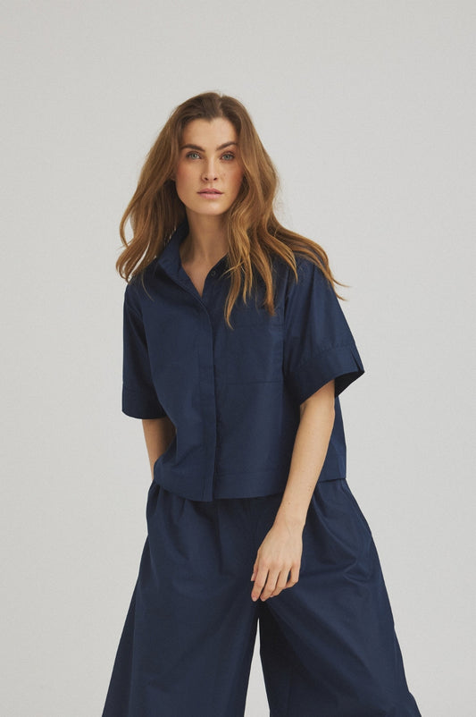 LUXZUZ // ONE TWO Elene Shirt Shirt 577 Night Blue