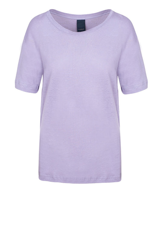 LUXZUZ // ONE TWO Essenti Linen T-Shirt T-Shirt 421 Lavender