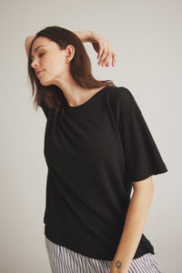 Essenti Linen T-Shirt - Black