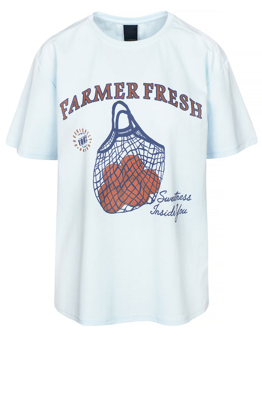 LUXZUZ // ONE TWO Farmer Fresh T-shirt T-Shirt 509 Baby Blue