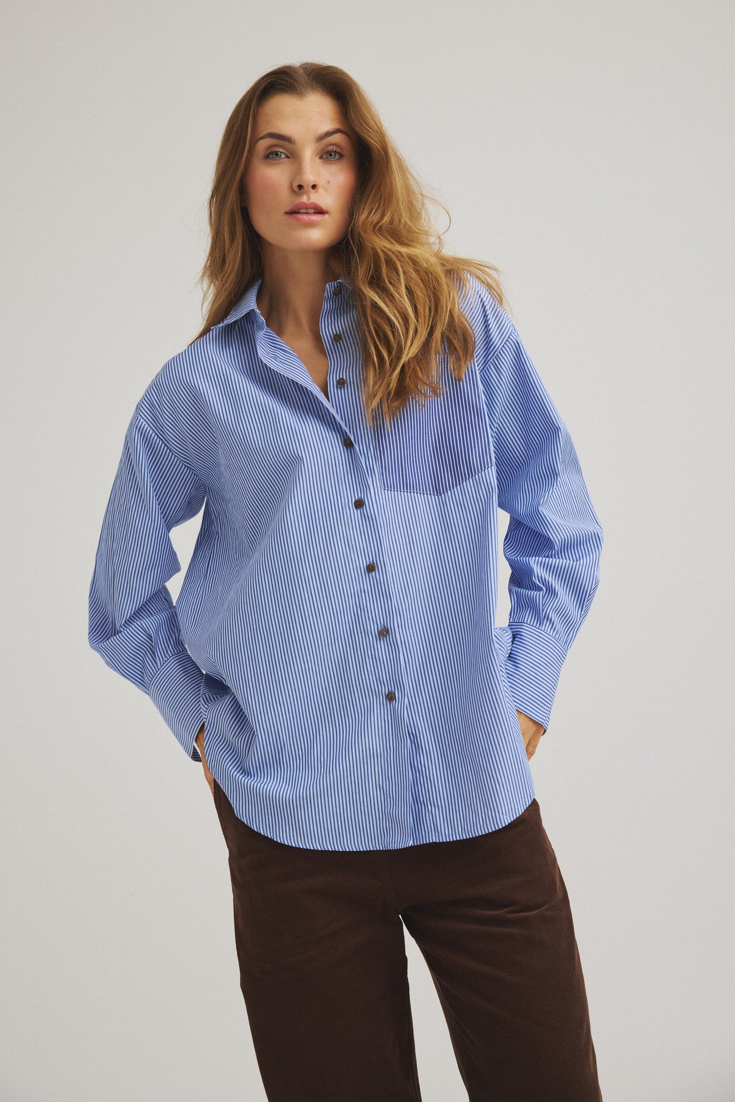 LUXZUZ // ONE TWO Gertantia Shirt Shirt 535 Colony Blue