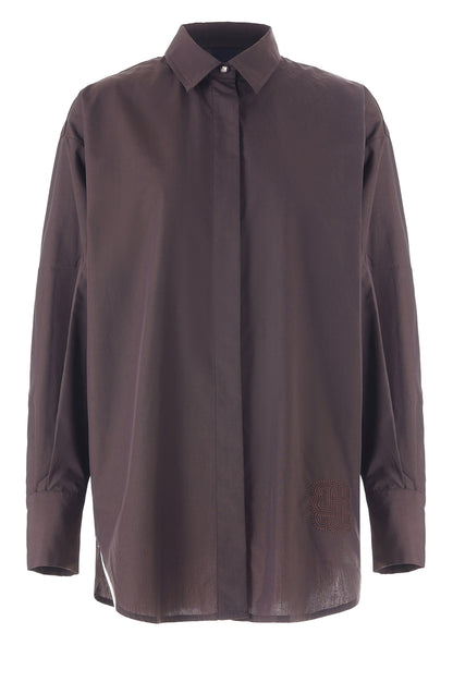 LUXZUZ // ONE TWO Gertanturo Shirt Shirt 793 Chocolate Plum