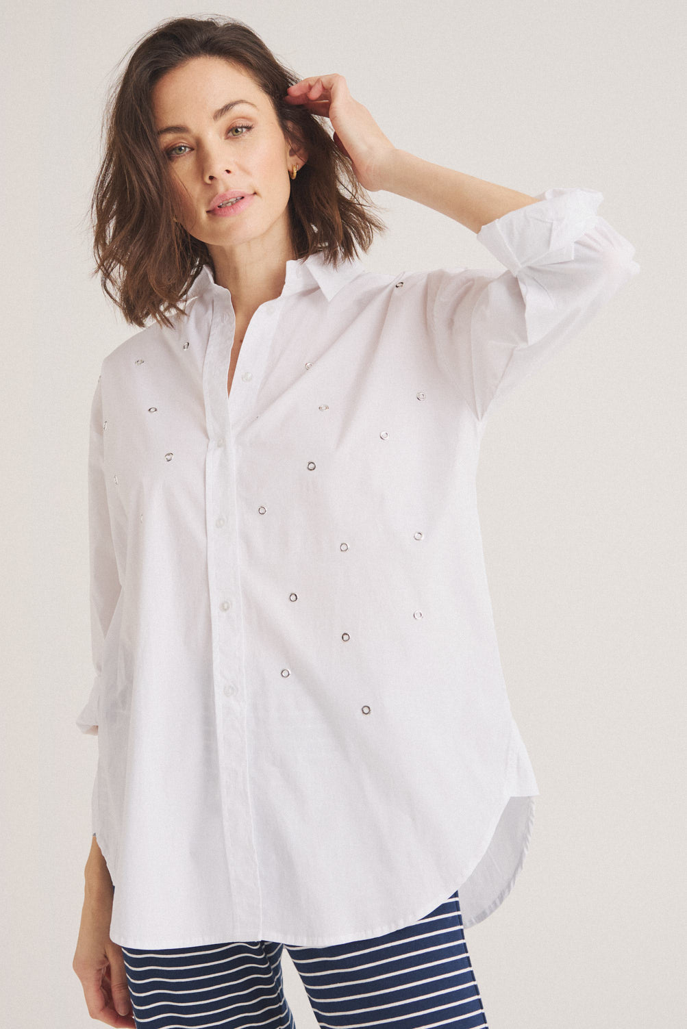 LUXZUZ // ONE TWO Gertastu Shirt Shirt 901 White