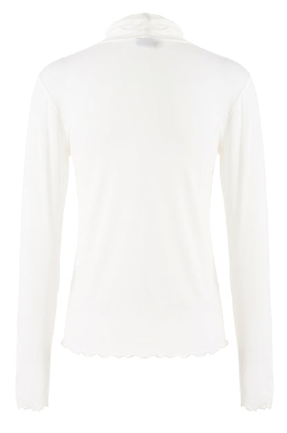 LUXZUZ // ONE TWO Jachio Bamboo Rollneck T-Shirt 737 Cream