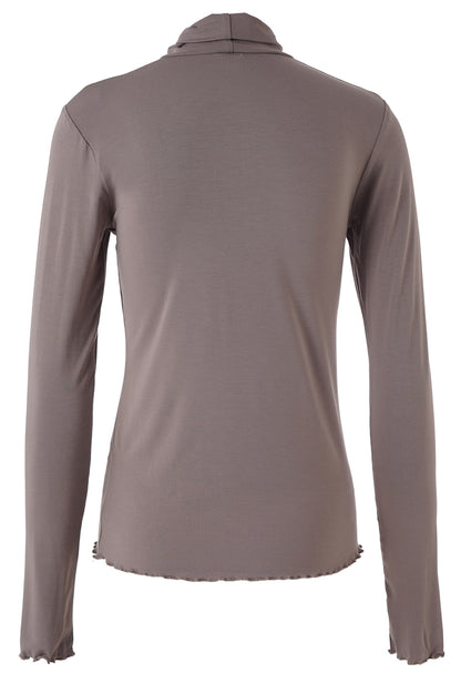 LUXZUZ // ONE TWO Jachio Bamboo Rollneck T-Shirt 765 Drift Wood