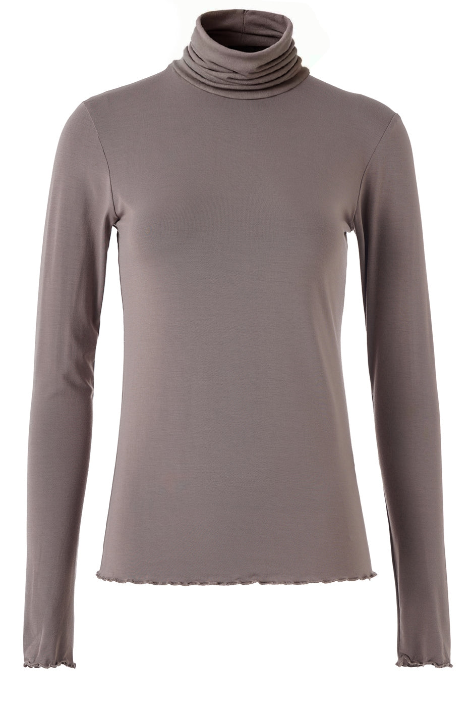 LUXZUZ // ONE TWO Jachio Bamboo Rollneck T-Shirt 765 Drift Wood