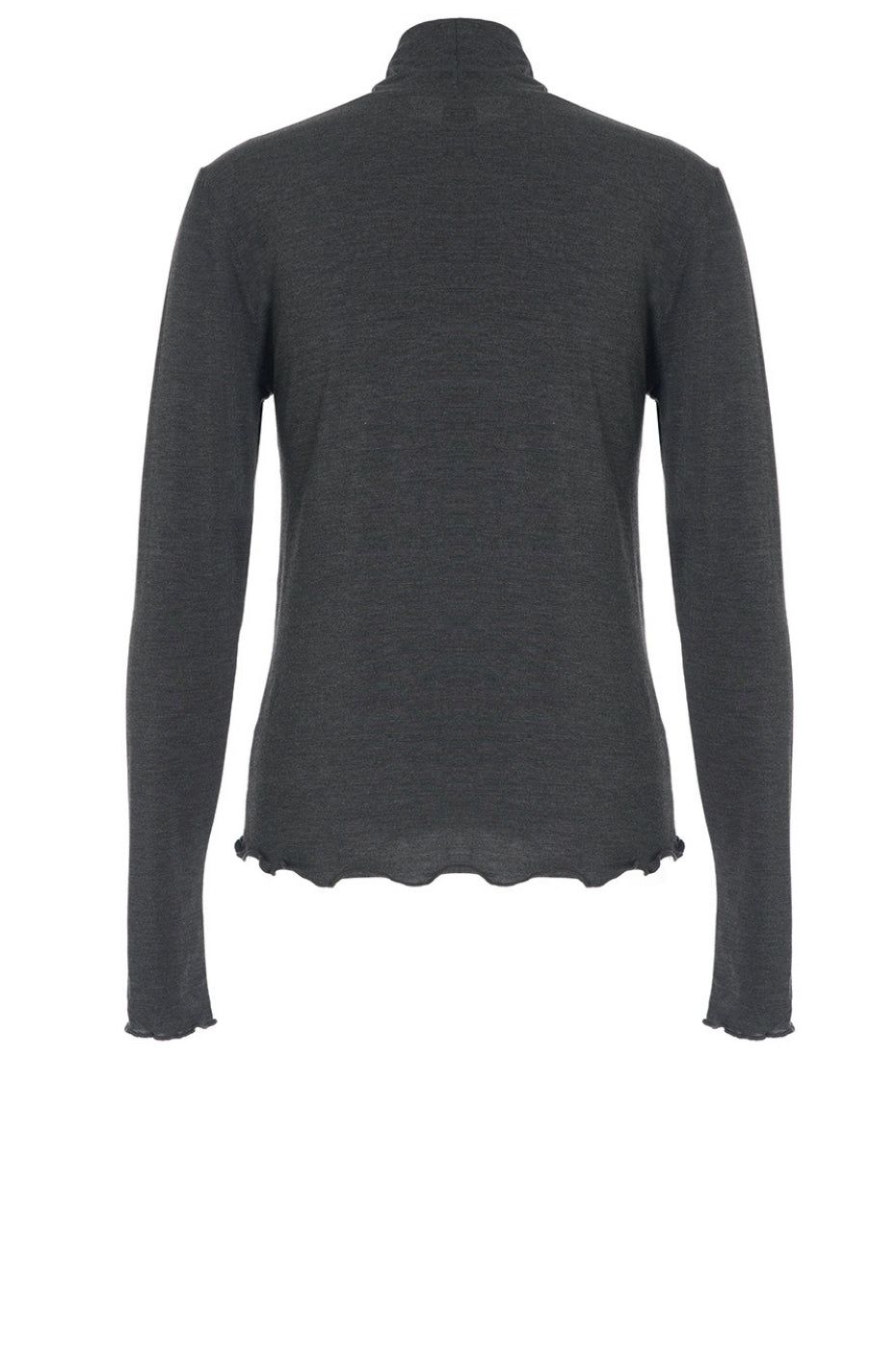 LUXZUZ // ONE TWO Jachio Bamboo Rollneck T-Shirt 816 Dark Grey Melange