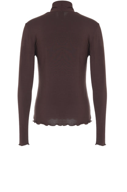 LUXZUZ // ONE TWO Jachio Bamboo T-shirt Blouse 795 Coffee Bean