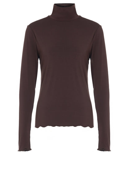 LUXZUZ // ONE TWO Jachio Bamboo T-shirt Blouse 795 Coffee Bean