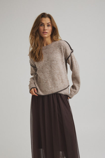 LUXZUZ // ONE TWO Jessika Knit Knit 730 Deep Taupe
