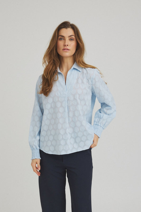 LUXZUZ // ONE TWO Joa Blouse Blouse 510 Chambray Blue