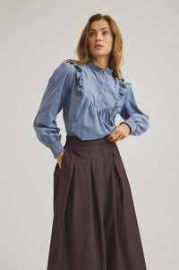 Josefia Blouse - Faded Denim