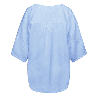 LUXZUZ // ONE TWO Kamilla Blouse Blouse 510 Chambray Blue