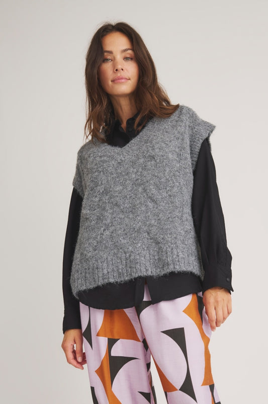 LUXZUZ // ONE TWO Kraka Knit Knit 816 Dark Grey Melange