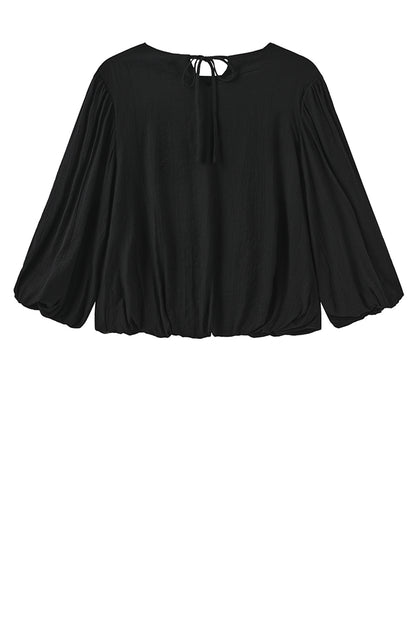 LUXZUZ // ONE TWO Leis Blouse Shirt 999 Black