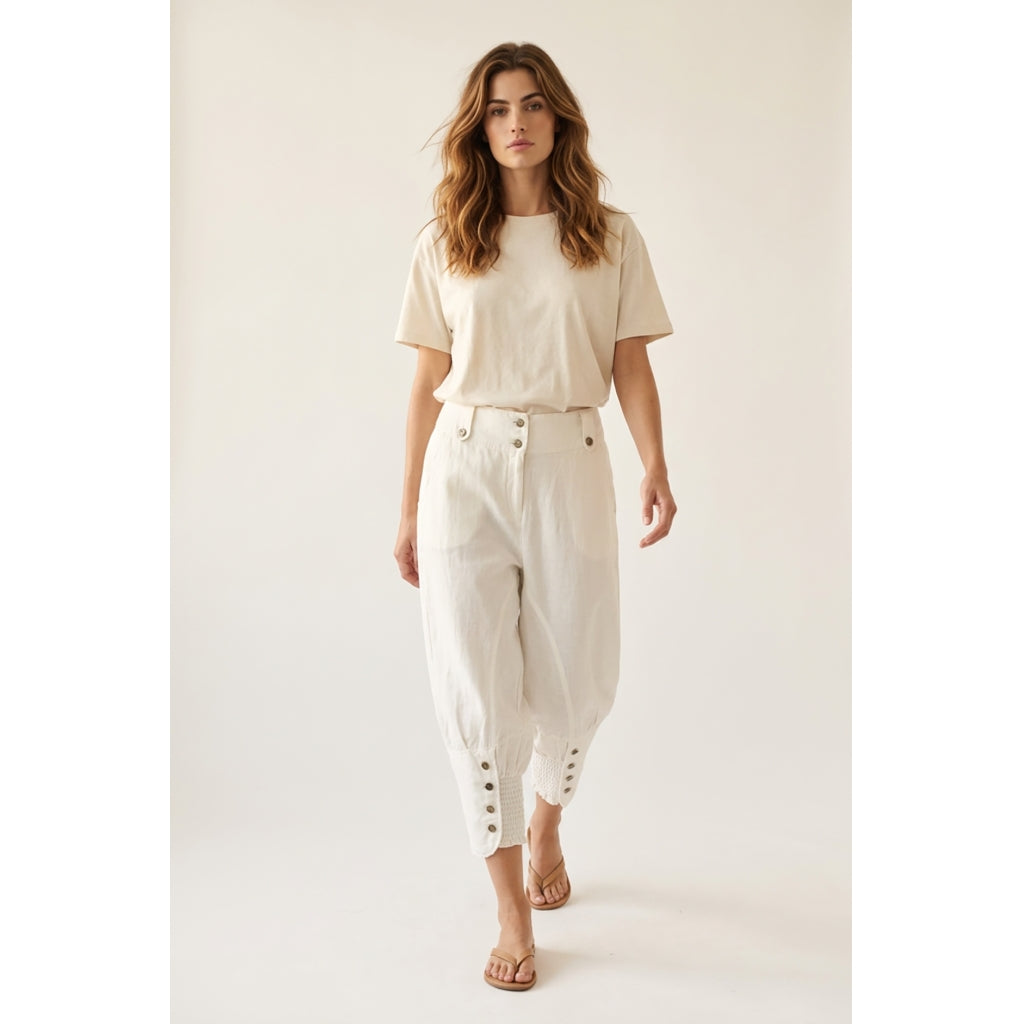 LUXZUZ // ONE TWO Linca Pant Pant 902 Natural White