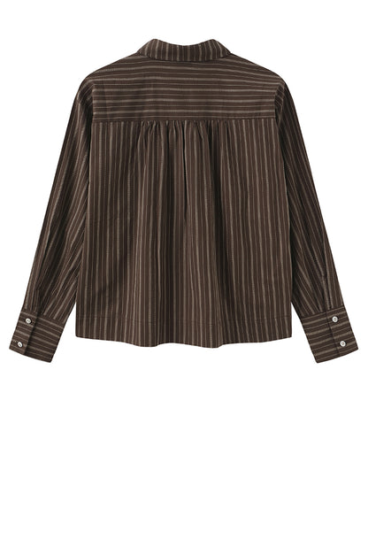 LUXZUZ // ONE TWO Makiero Shirt Shirt 699 Chocolate Brown