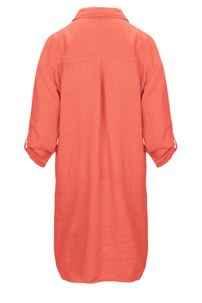 LUXZUZ // ONE TWO Osa Long Shirt Tuniqué 230 Emberglow