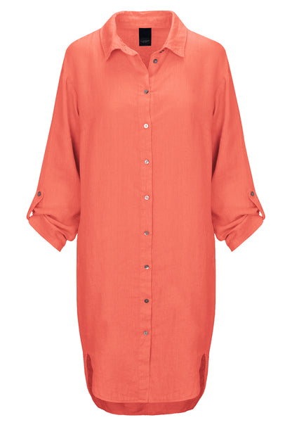 LUXZUZ // ONE TWO Osa Long Shirt Tuniqué 230 Emberglow