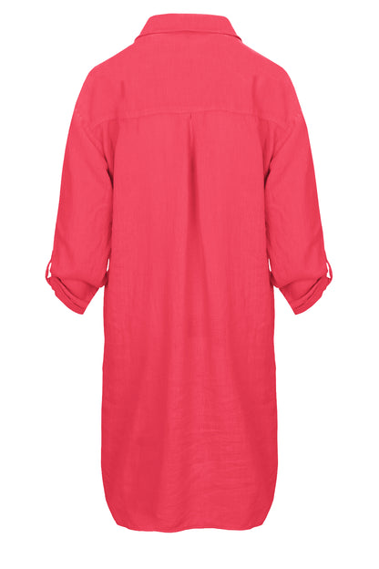LUXZUZ // ONE TWO Osa Long Shirt Tuniqué 390 Raspberry
