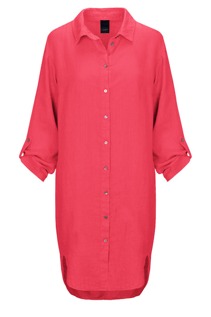 LUXZUZ // ONE TWO Osa Long Shirt Tuniqué 390 Raspberry