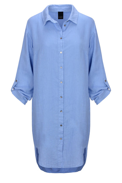 LUXZUZ // ONE TWO Osa Long Shirt Tuniqué 553 Granada Sky