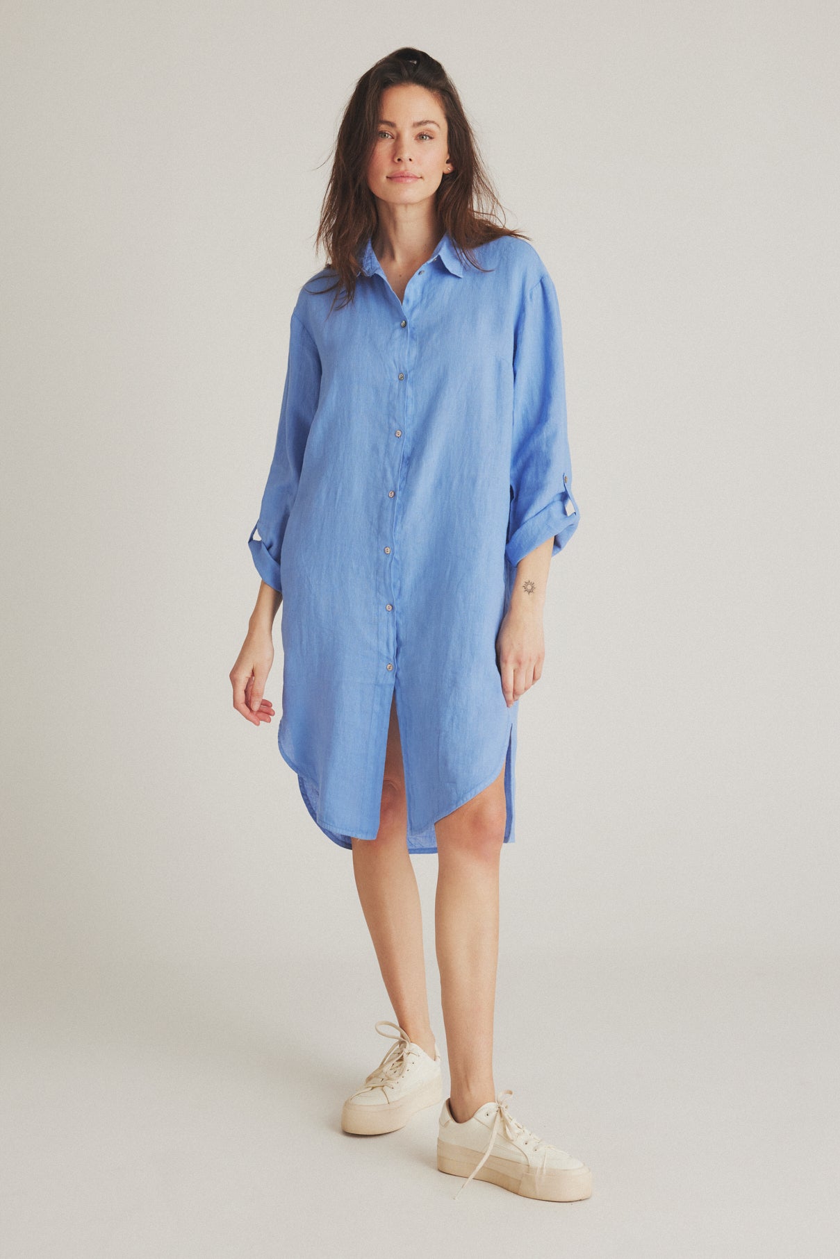 LUXZUZ // ONE TWO Osa Long Shirt Tuniqué 553 Granada Sky
