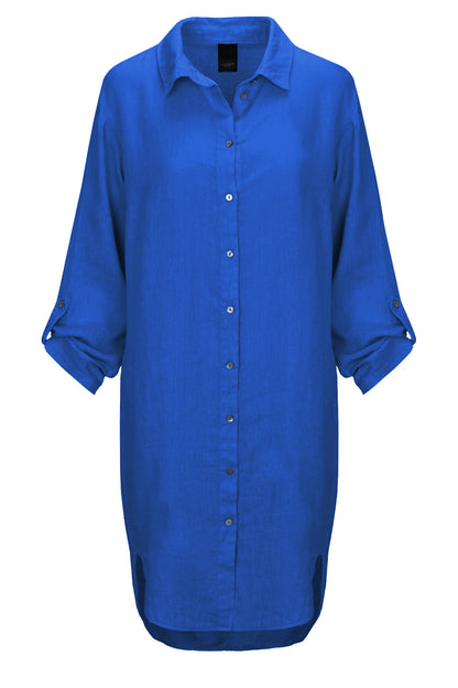 LUXZUZ // ONE TWO Osa Long Shirt Tuniqué 558 Dazzling Blue