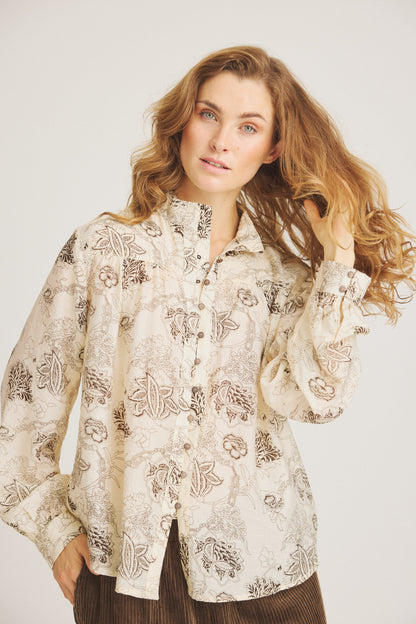 LUXZUZ // ONE TWO Rosa Shirt Shirt 788 Chocolate Chip