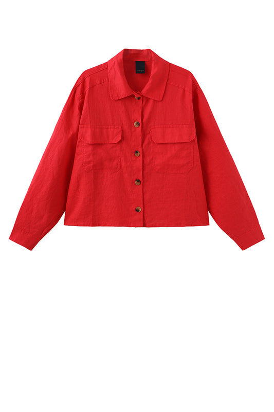 LUXZUZ // ONE TWO Ruby Shirt Shirt 349 Flame Scarlet