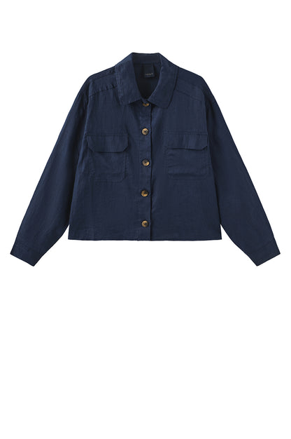 LUXZUZ // ONE TWO Ruby Shirt Shirt 575 Navy Blue