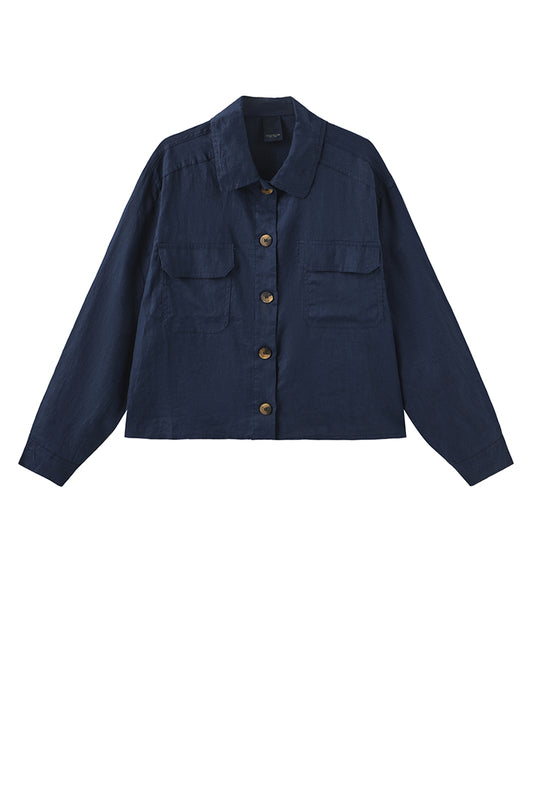 LUXZUZ // ONE TWO Ruby Shirt Shirt 575 Navy Blue