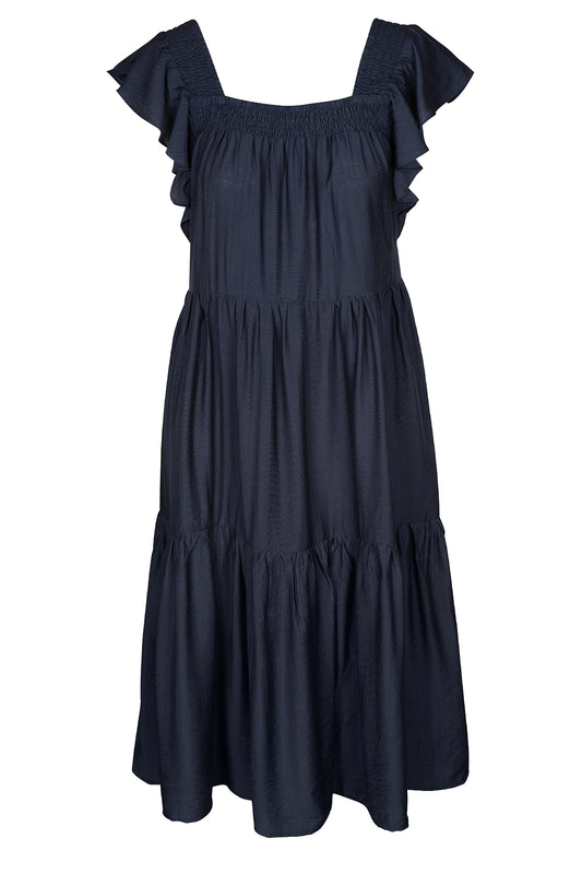 LUXZUZ // ONE TWO Rufusana Dress Dress 575 Navy Blue