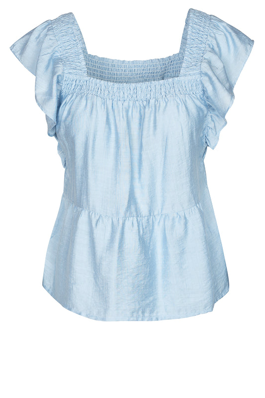 LUXZUZ // ONE TWO Rufusine Blouse Blouse 510 Chambray Blue