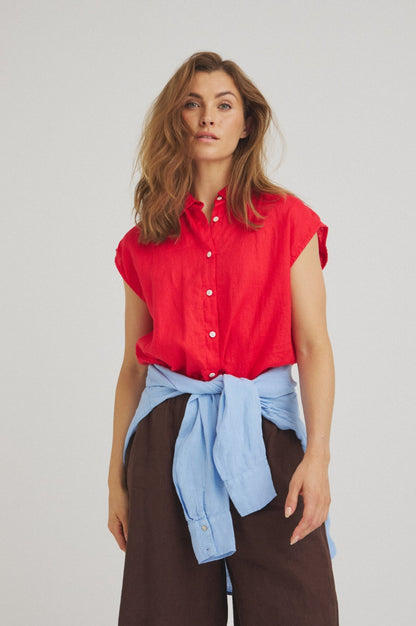 LUXZUZ // ONE TWO Sakina Shirt Shirt 349 Flame Scarlet