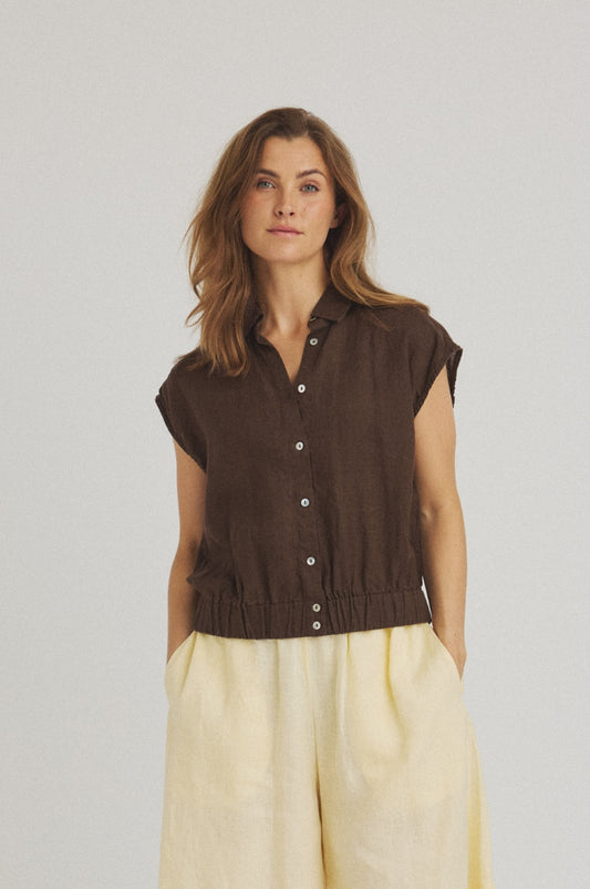 LUXZUZ // ONE TWO Sakina Shirt Shirt 799 Choco Lux