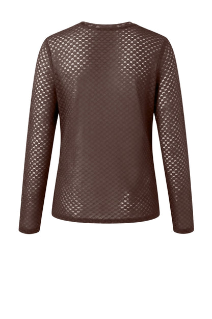 LUXZUZ // ONE TWO Segberg Lace T-shirt T-Shirt 718 Suitcase Brown
