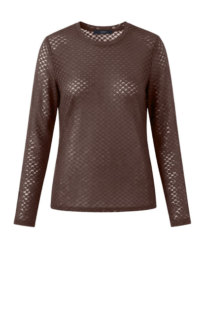 LUXZUZ // ONE TWO Segberg Lace T-shirt T-Shirt 718 Suitcase Brown