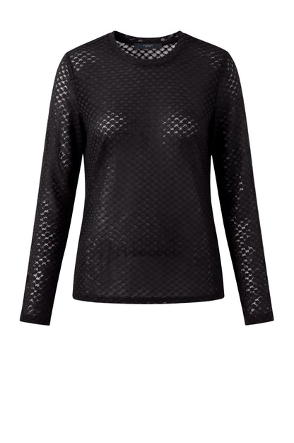 LUXZUZ // ONE TWO Segberg Lace T-shirt T-Shirt 999 Black