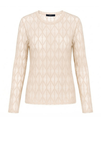 LUXZUZ // ONE TWO Segberg Lace T-shirt T-Shirt 741 Ecru