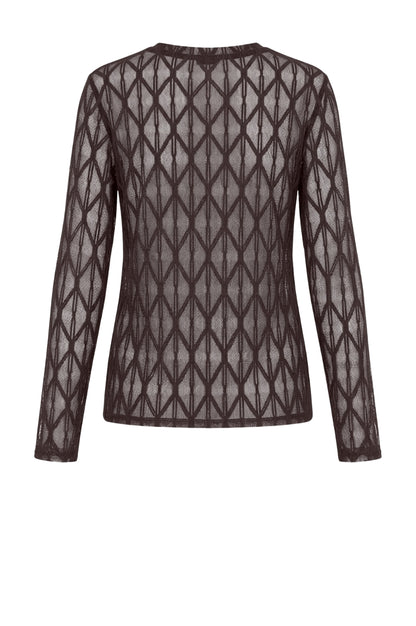 LUXZUZ // ONE TWO Segberg Lace T-shirt T-Shirt 788 Chocolate Chip