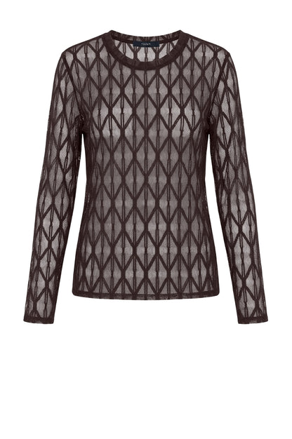 LUXZUZ // ONE TWO Segberg Lace T-shirt T-Shirt 788 Chocolate Chip