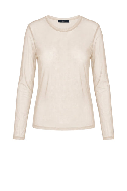 LUXZUZ // ONE TWO Segberg Mesh T Shirt T-Shirt 741 Ecru