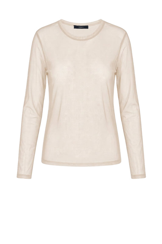 LUXZUZ // ONE TWO Segberg Mesh T Shirt T-Shirt 741 Ecru