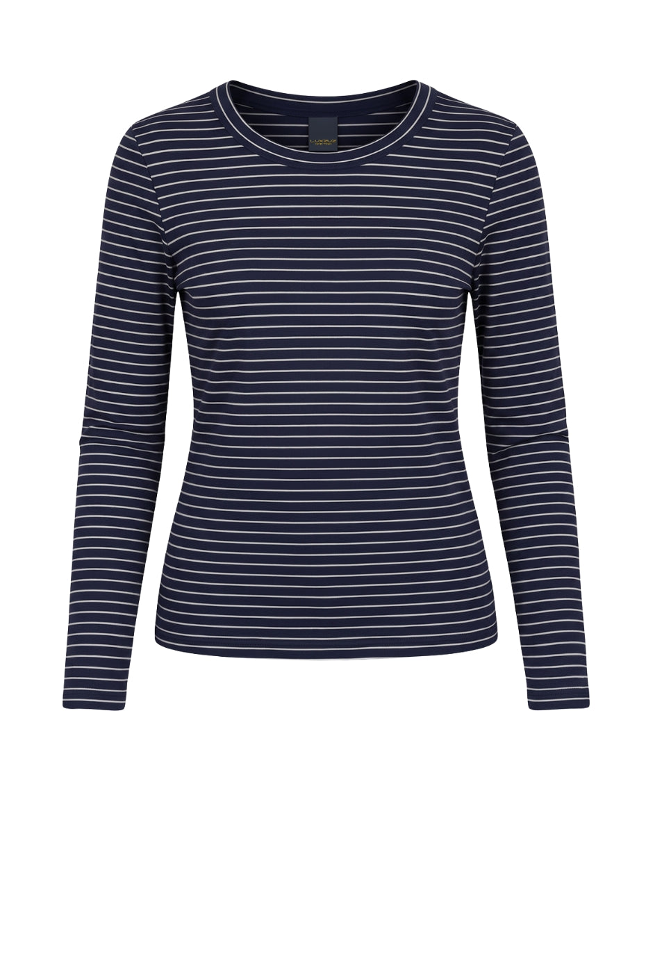 LUXZUZ // ONE TWO Segberg Stripe T-shirt T-Shirt 541 Blue Indigo