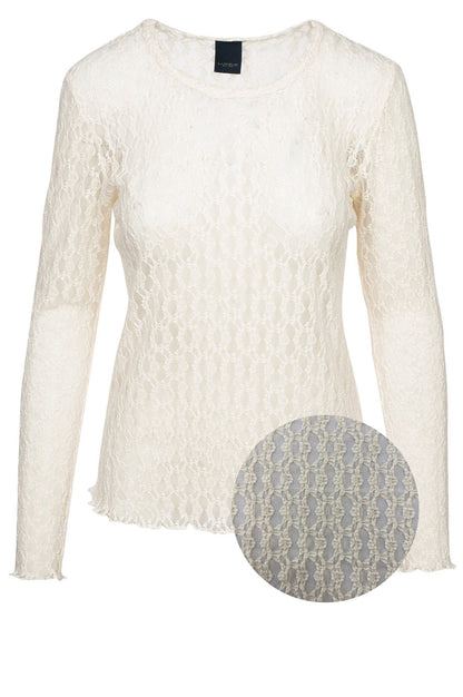 LUXZUZ // ONE TWO Sigba Lace T-shirt T-Shirt 738 Coconut Milk