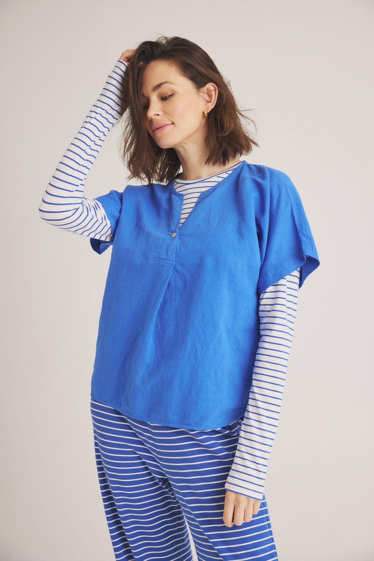 LUXZUZ // ONE TWO Sigbi T-shirt T-Shirt 523 Baja Blue
