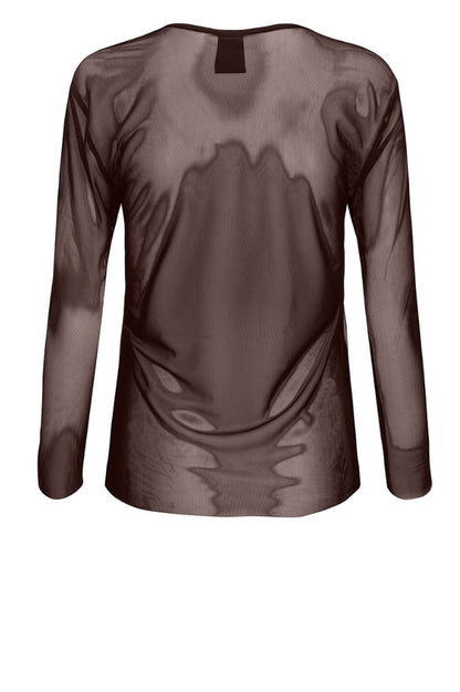 LUXZUZ // ONE TWO Sigborg Mesh T Shirt T-Shirt 799 Choco Lux