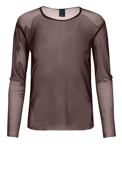 LUXZUZ // ONE TWO Sigborg Mesh T Shirt T-Shirt 799 Choco Lux